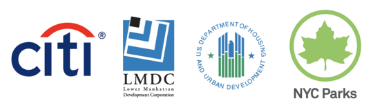 Citi, LMDC-HUD and NYC Parks logos